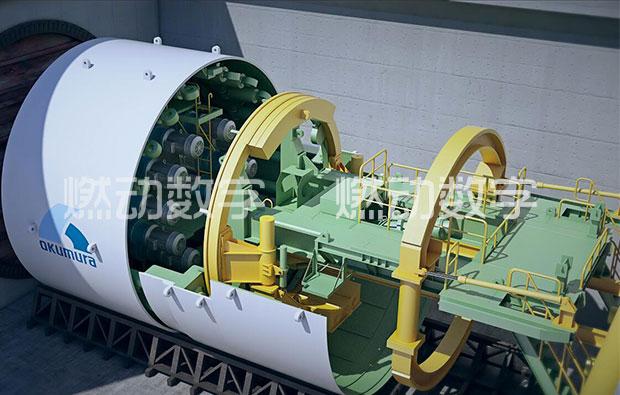 日本奧村機械盾構機原理及安裝三維仿真演示動畫 日本奧村機械盾構機原理及安裝三維仿真演示動畫